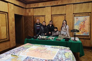 Посещение экспозиции по истории гражданской обороны в защитном сооружении Центрального музея МЧС России