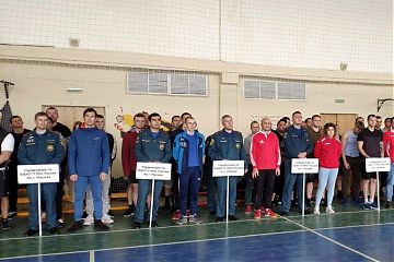Соревнования по гиревому спорту среди сотрудников столичного пожарно-спасательного гарнизона