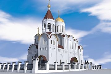 На Волжском бульваре начались подготовительные работы на месте возведения постоянного храма в честь святого благоверного князя  Андрея Боголюбского